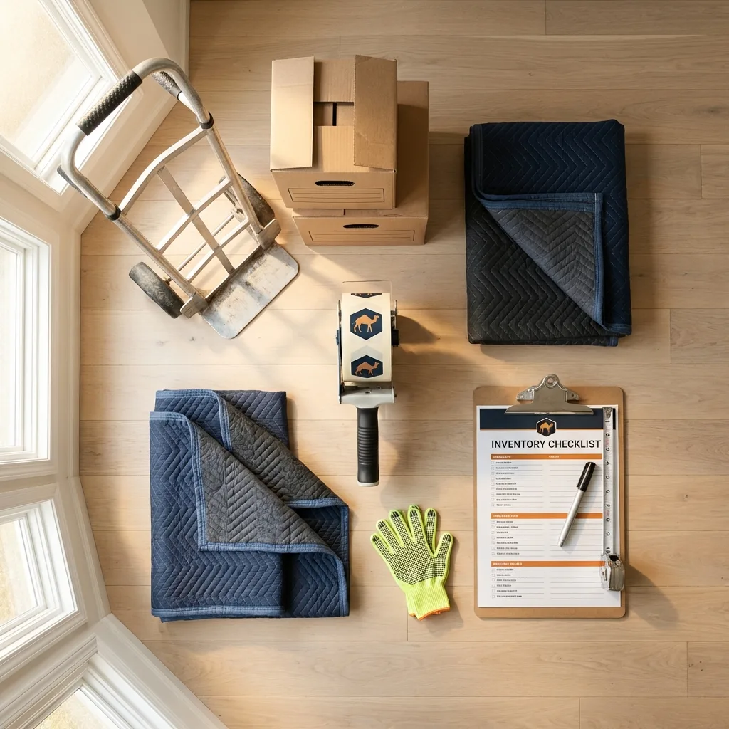 Professional moving supplies and packing materials layout for Washington Court House residential relocations