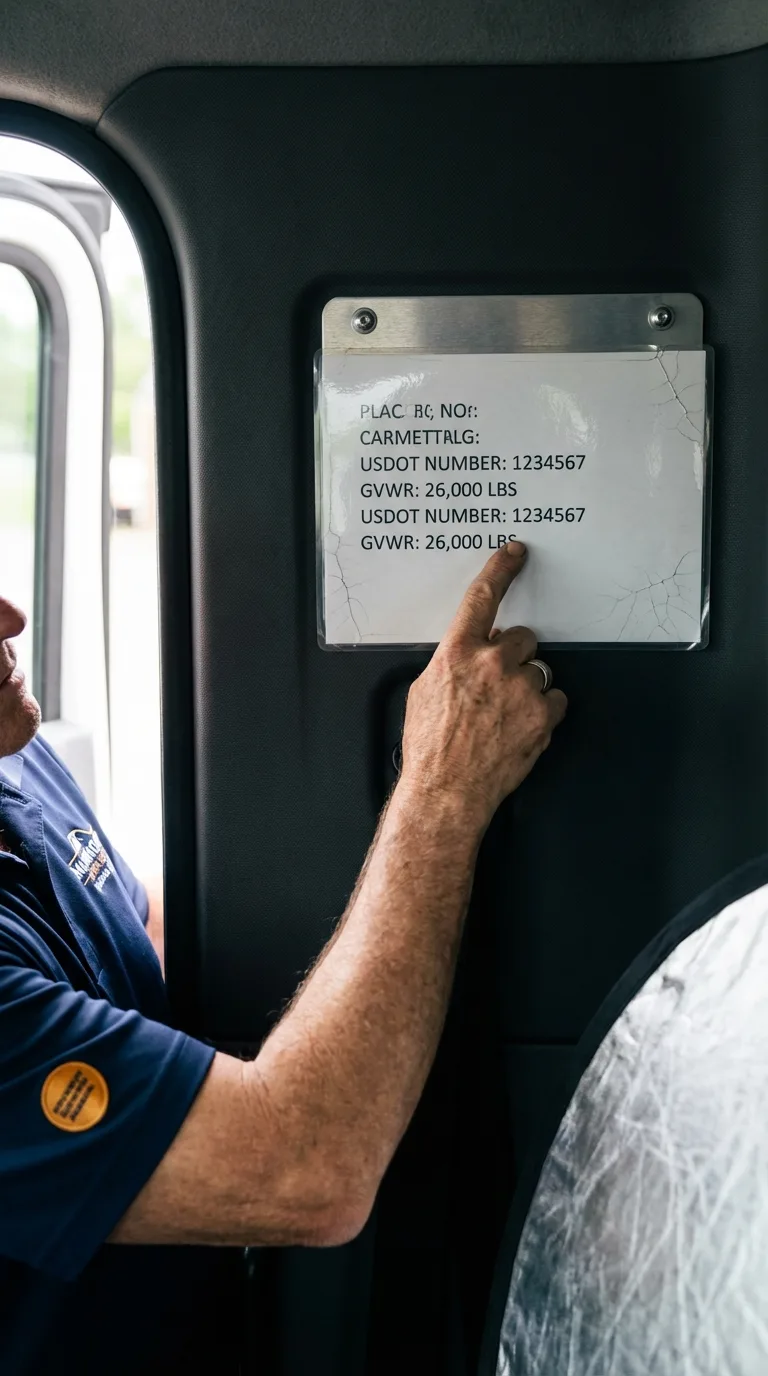 USDOT licensing placard verification in Washington Court House